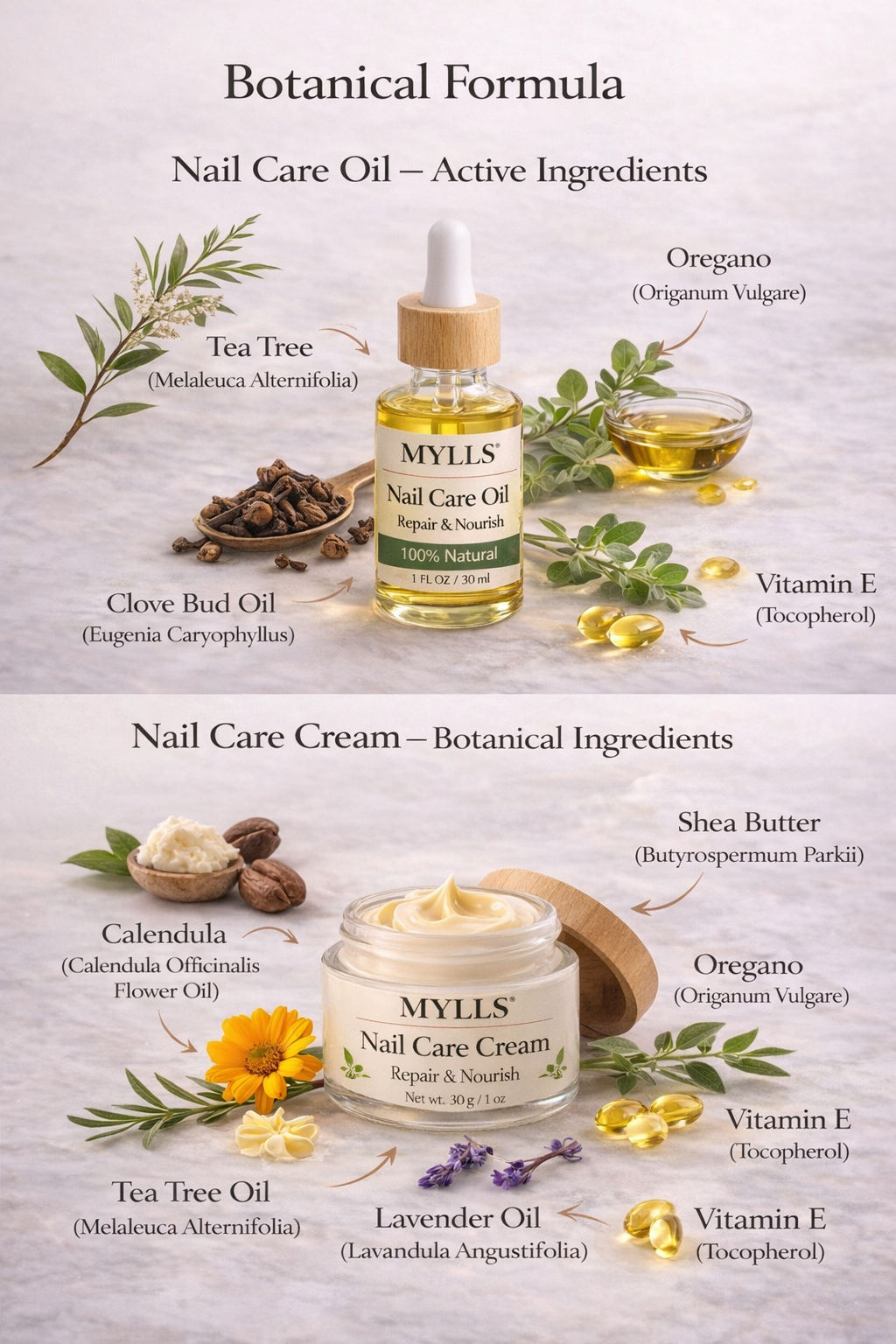 MYLLS™ Natural Nail Care Kit – Repair & Nourish